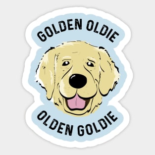 Golden Retriever Golden Oldie Retriever Dog Fan Sticker